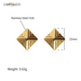 Square Pyramid Stud Earrings