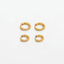Stone Set Zircon Huggie Earrings – 18K Gold Plated Carryallco