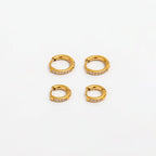 Stone Set Zircon Huggie Earrings – 18K Gold Plated Carryallco