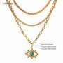 Turquoise Evil Eye Pendant Necklace – 18K Gold Plated