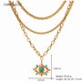 Turquoise Evil Eye Pendant Necklace – 18K Gold Plated