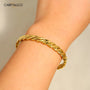 Twisted Wide Cuban Bracelet – Worn View | 18K Gold Plated | Carryallco India