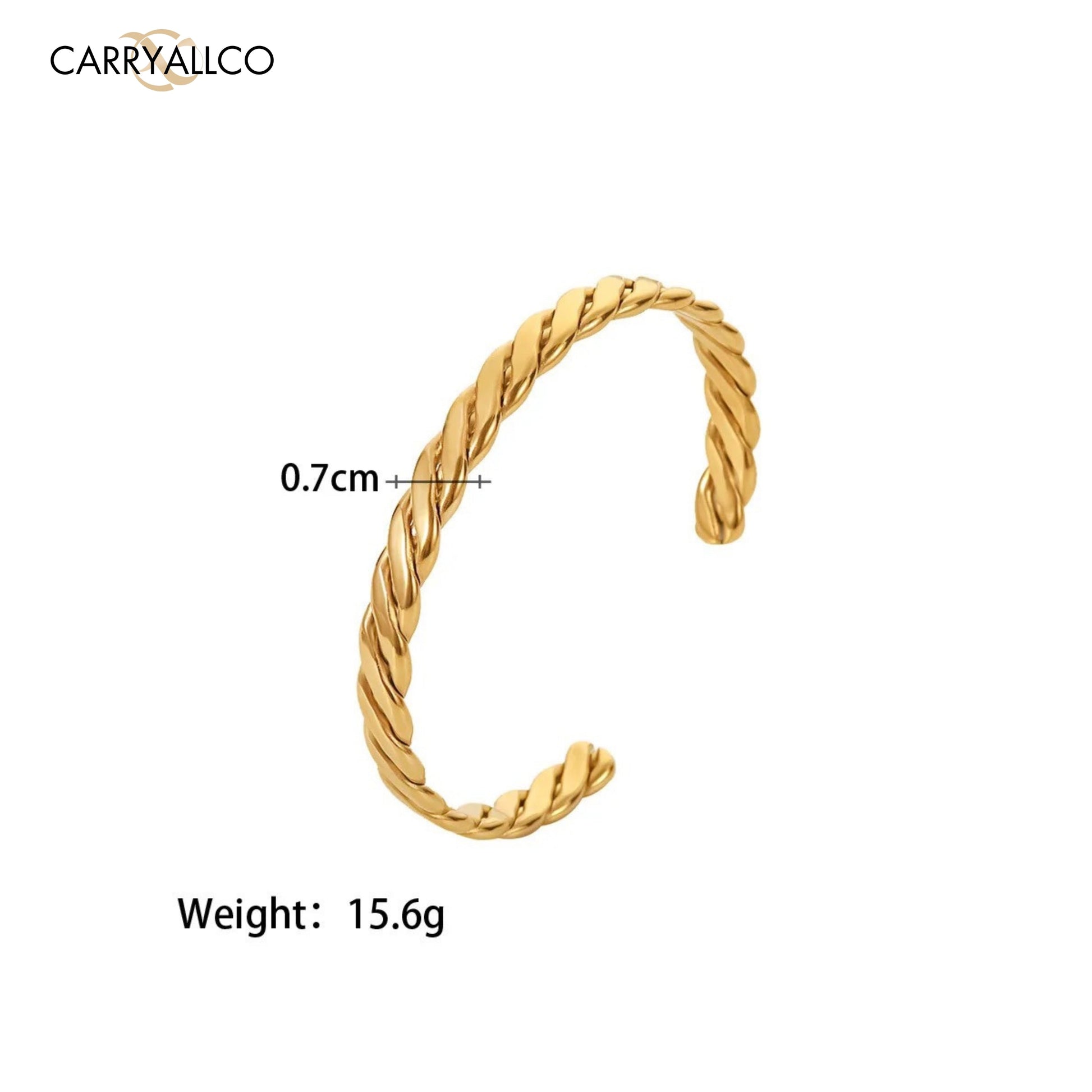 Twisted Wide Cuban Bracelet – Specifications | 18K Gold Plated | Carryallco India