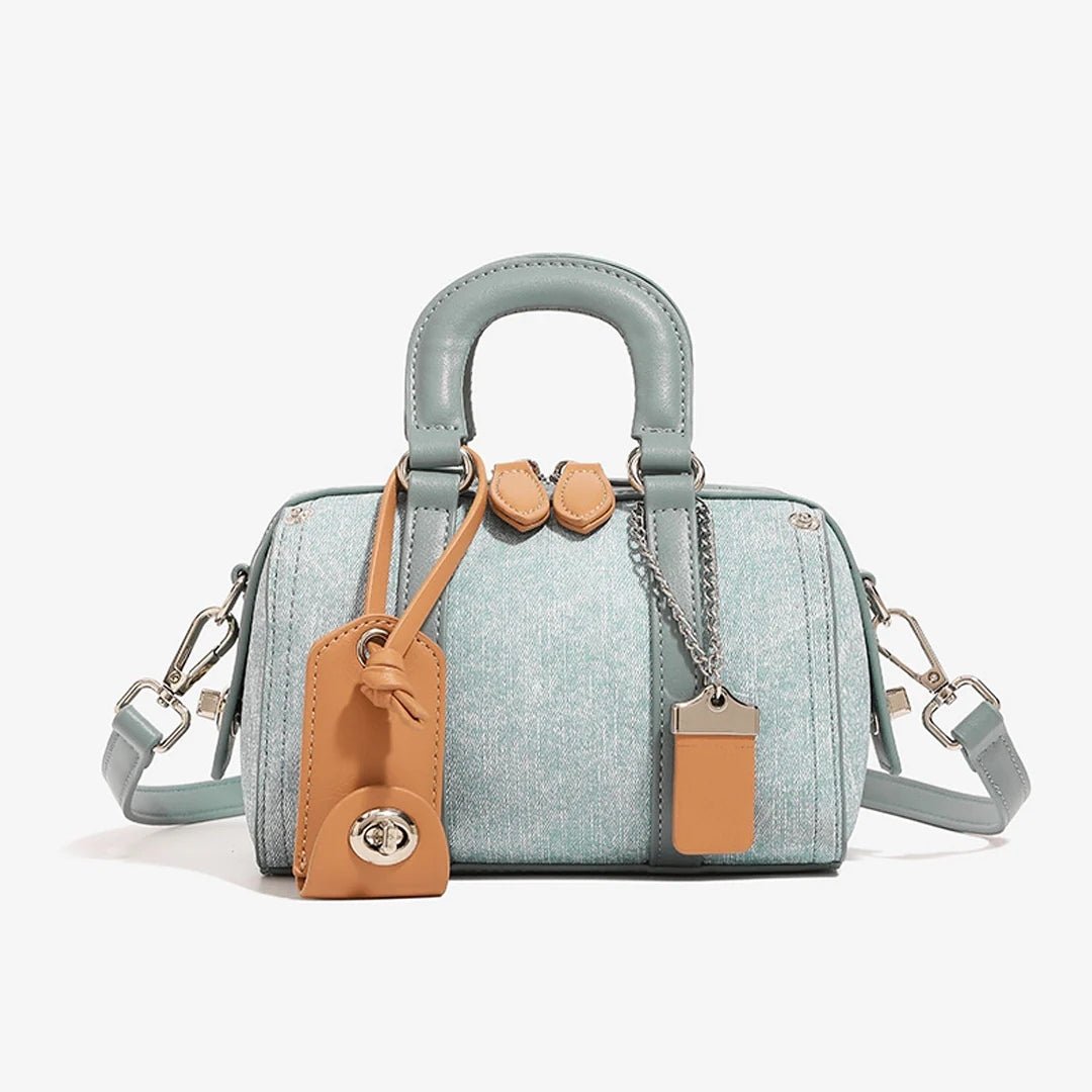 Vintage Leather Boston Bag – Retro Fog Wax Tote
