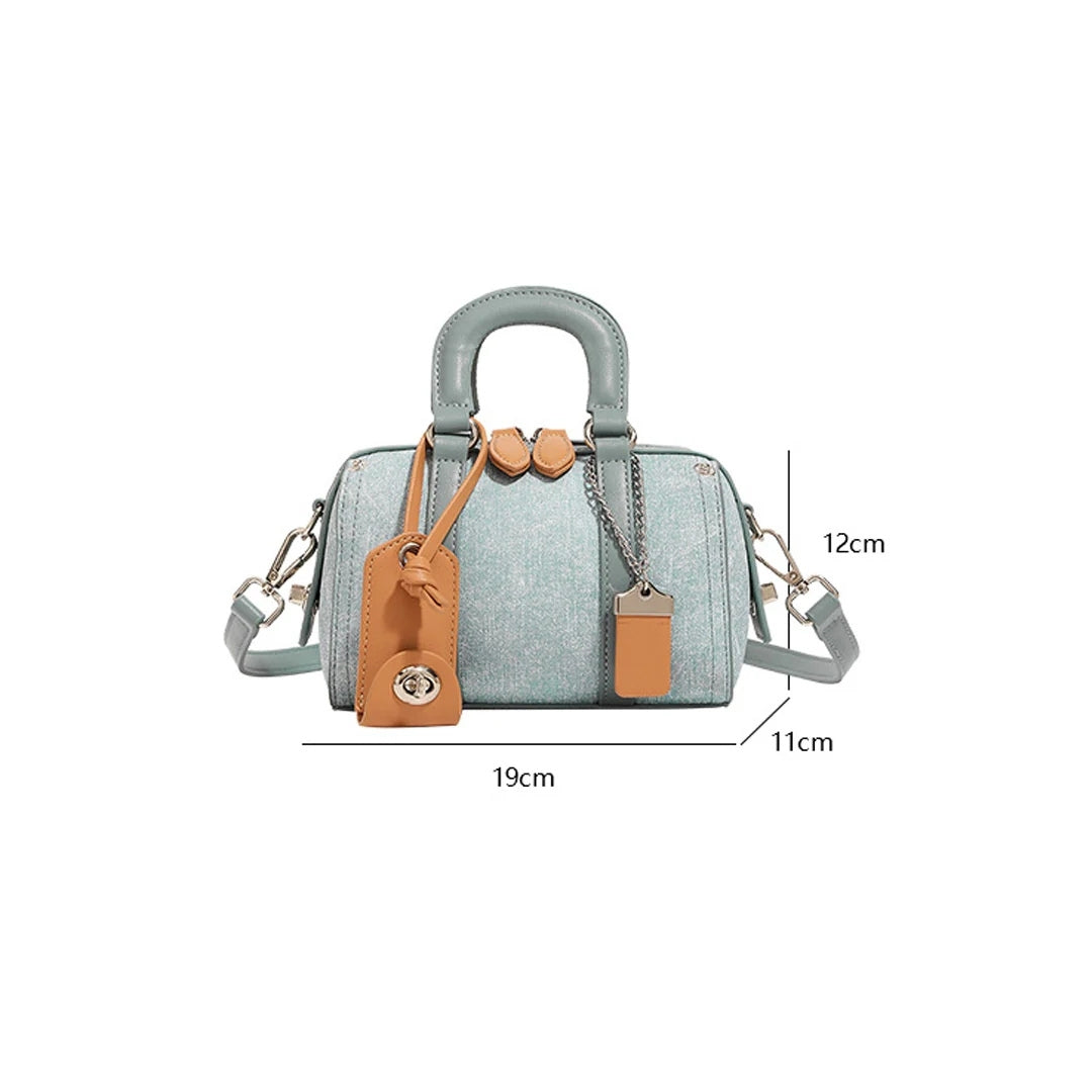 Vintage Leather Boston Bag – Retro Fog Wax Tote