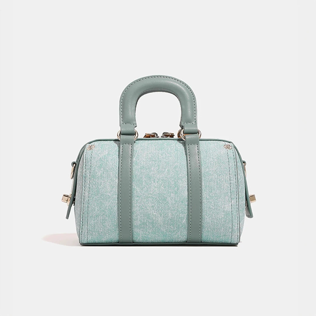 Vintage Leather Boston Bag – Retro Fog Wax Tote