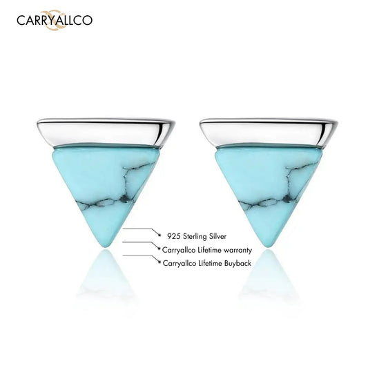 Vintage Turquoise Earrings – 925 Sterling Silver
