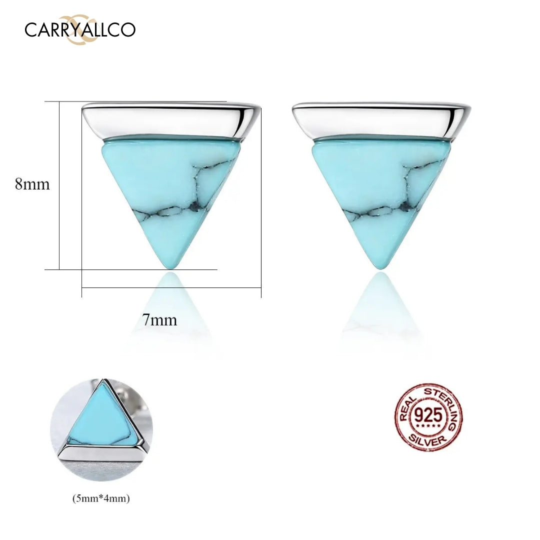 Vintage Turquoise Earrings – 925 Sterling Silver CARRYALLCO