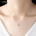 Water Drop Brilliant Cut Pendant Necklace – 925 Silver, Gold Plated CARRYALLCO