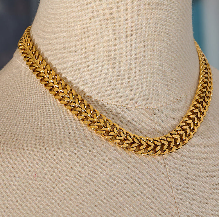 Bold Cuban Chain Necklace 18K Gold PVD