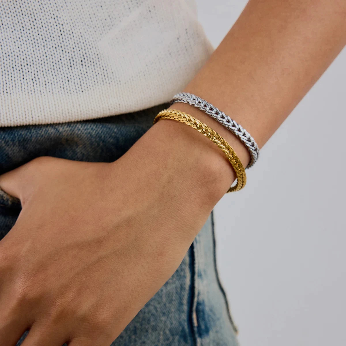 Woven Wheat Chain Bracelet