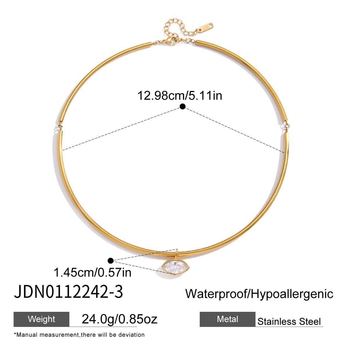 Zirconia Pendant Collar Necklace