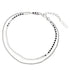Double-Layer Flat Bead Anklet – Side View | 925 Sterling Silver | Carryallco India