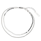 Carryallco Sterling Silver 925 Double-Layer Anklet
