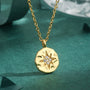 CZ Star Coin Pendant Necklace – 18K Gold Plated | CARRYALLCO