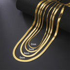 Demi-Fine 18K Gold Plated Herringbone Chain Necklace