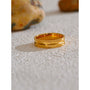 5mm Wide Smooth Band Ring – 18K Gold PVD | CARRYALLCO