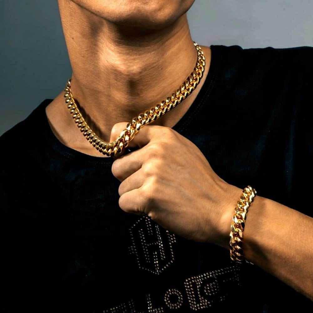 Men’s Demifine PVD Gold Miami Cuban Chain