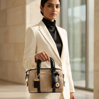 Carryallco Celeste – Camel Brown Handmade Vintage Vegan Boston Bag