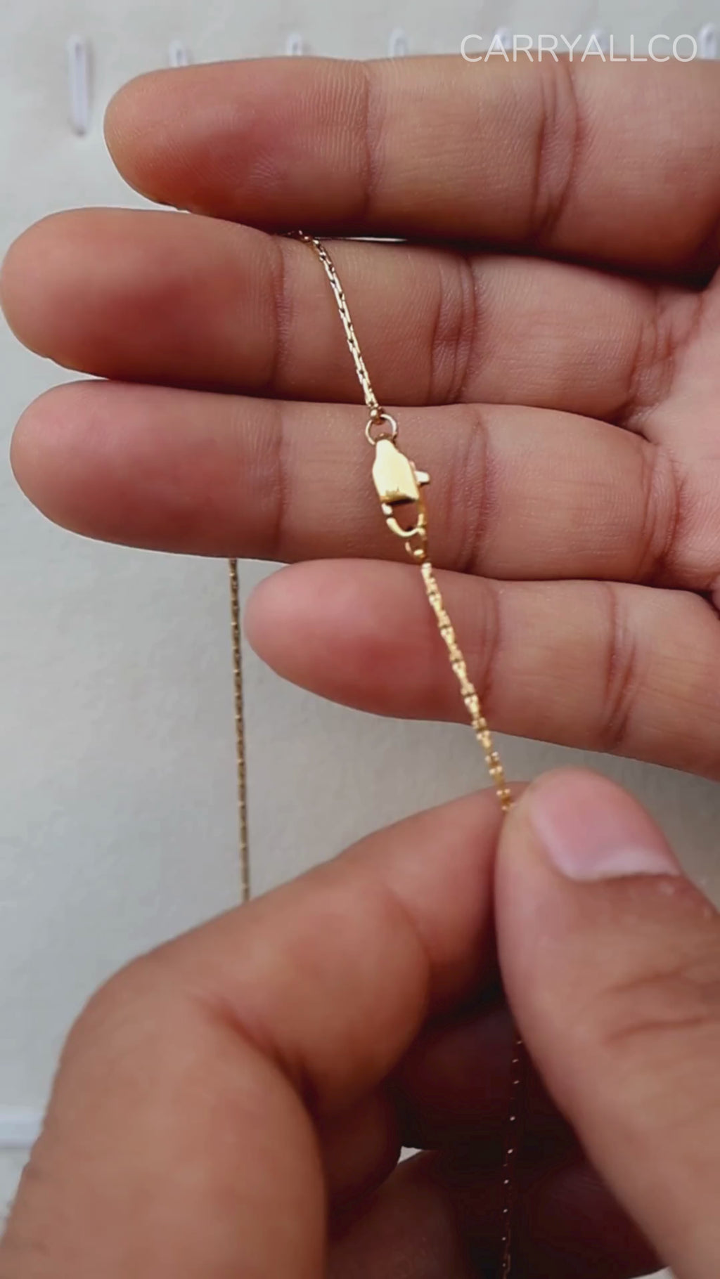 18K Gold Plated Bar Pendant Snake Chain Necklace