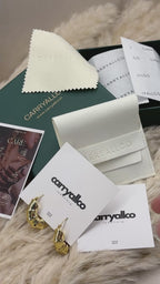 Carryallco 18K Gold Plated Golden Bamboo Hoops