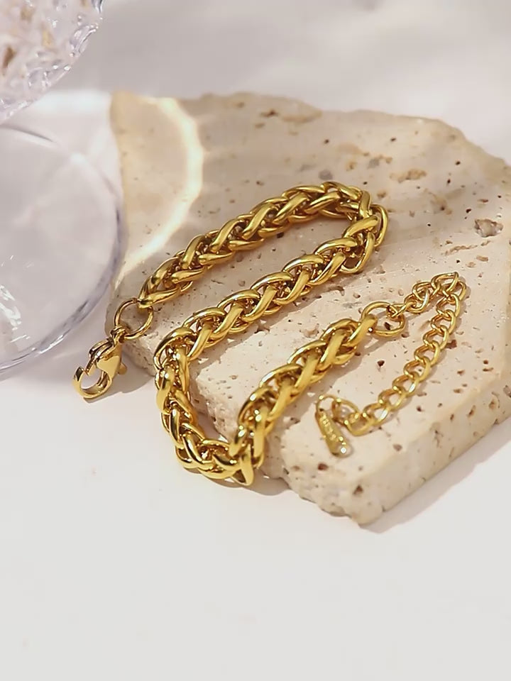 Demifine 18K Gold Plated Chunky Bracelet