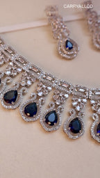 Sapphire Royale American Diamond Necklace Set