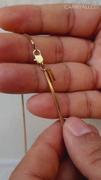 18K Gold Plated Stainless Steel Snake Chain Necklace