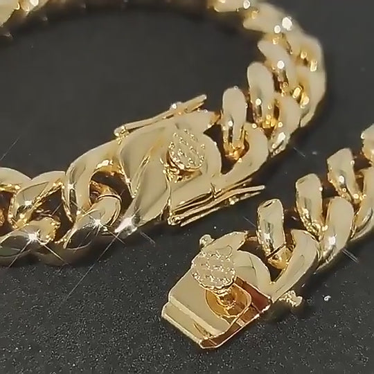 Men’s Demifine PVD Gold Miami Cuban Chain