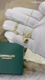 Carryallco Bow Heart Necklace