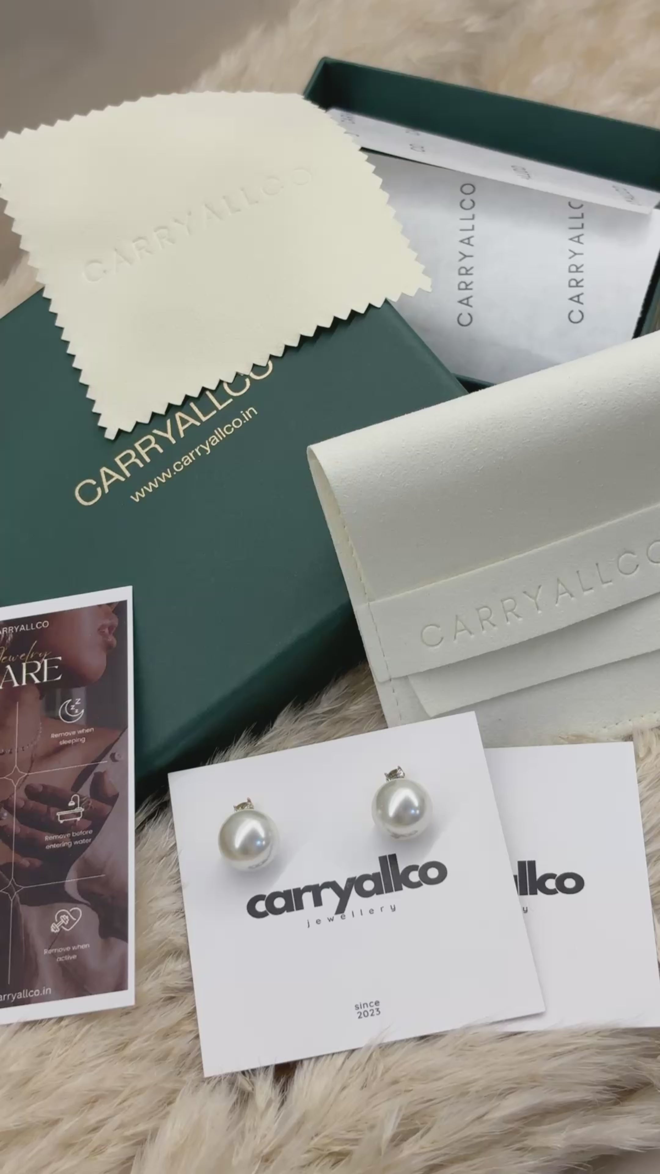 Carryallco Timeless Elegance Pearl Earrings
