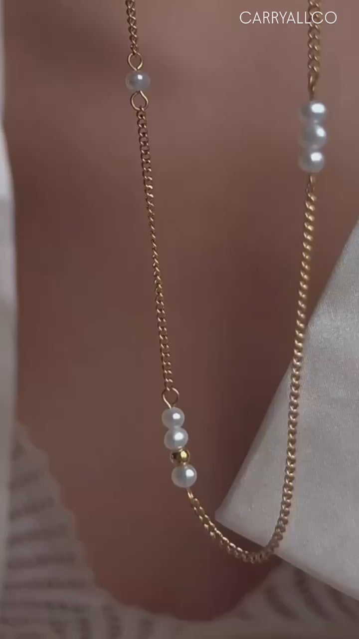 Vintage Pearl Drop Pendant Necklace – 18K Gold Plated