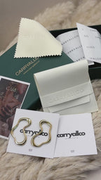 Carryallco Minimalist Hollow Curve Earrings-18K Gold Plated