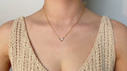 Carryallco 18K Gold Plated Dual-Stone Geometric Pendant Necklace