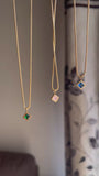Square Brilliant Cut Zircon Pendant Necklace video