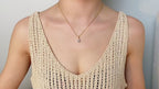 Carryallco 18K Gold Plated Water Drop Zircon Pendant Necklace
