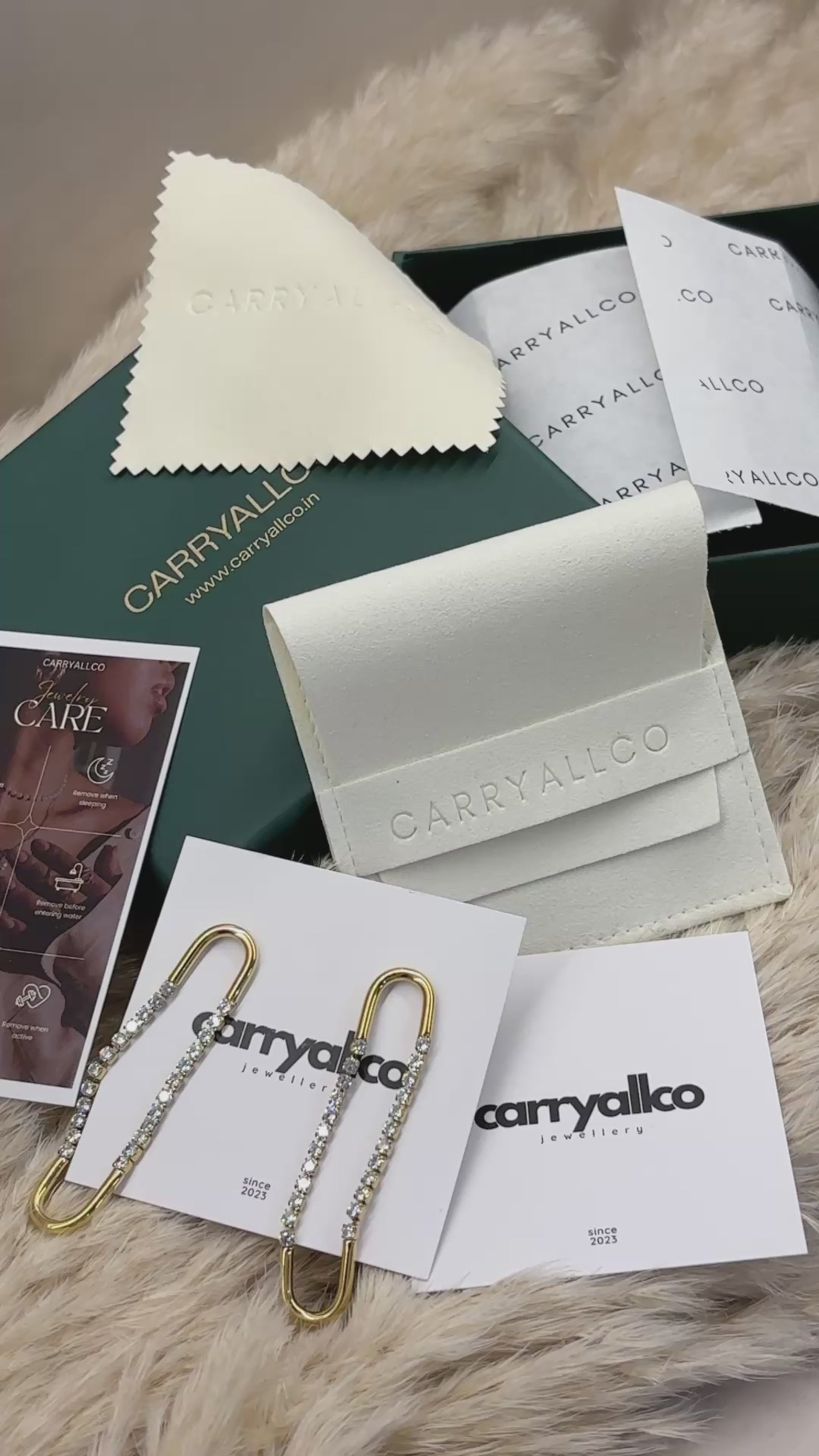 Carryallco Luminous Spring Statement Earrings-18K Gold Plated