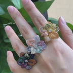 Colorful Butterfly CZ Ring