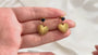 VIDEO OF Black Zircon DEMI FNE GOLD PLATED EARRING