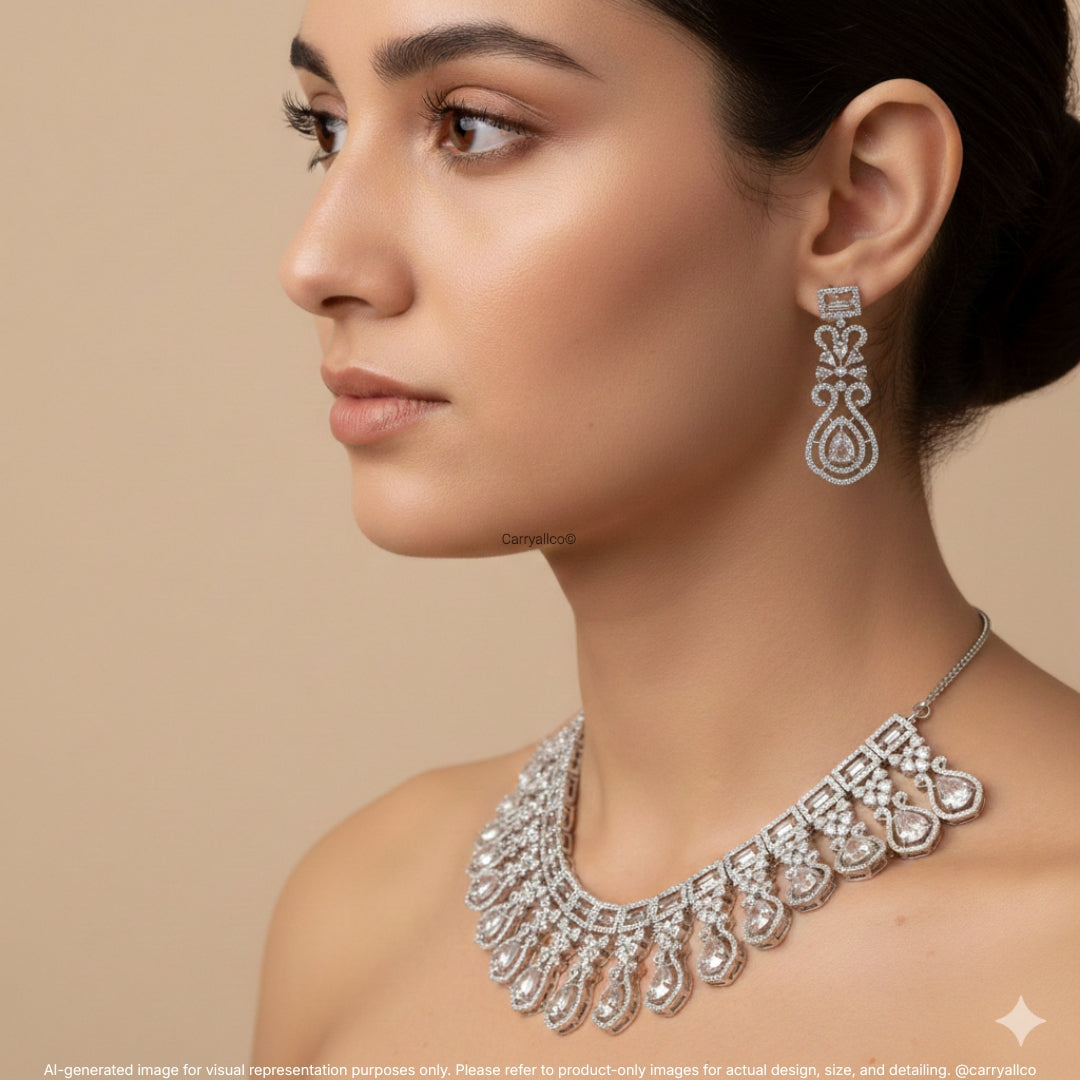 Imperial Glow American Diamond Necklace Set